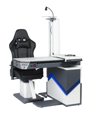 Ophthalmic Chair Unit With Table For One Instrument Arm Adjustable Left & Right  with small drawerGD7521-II